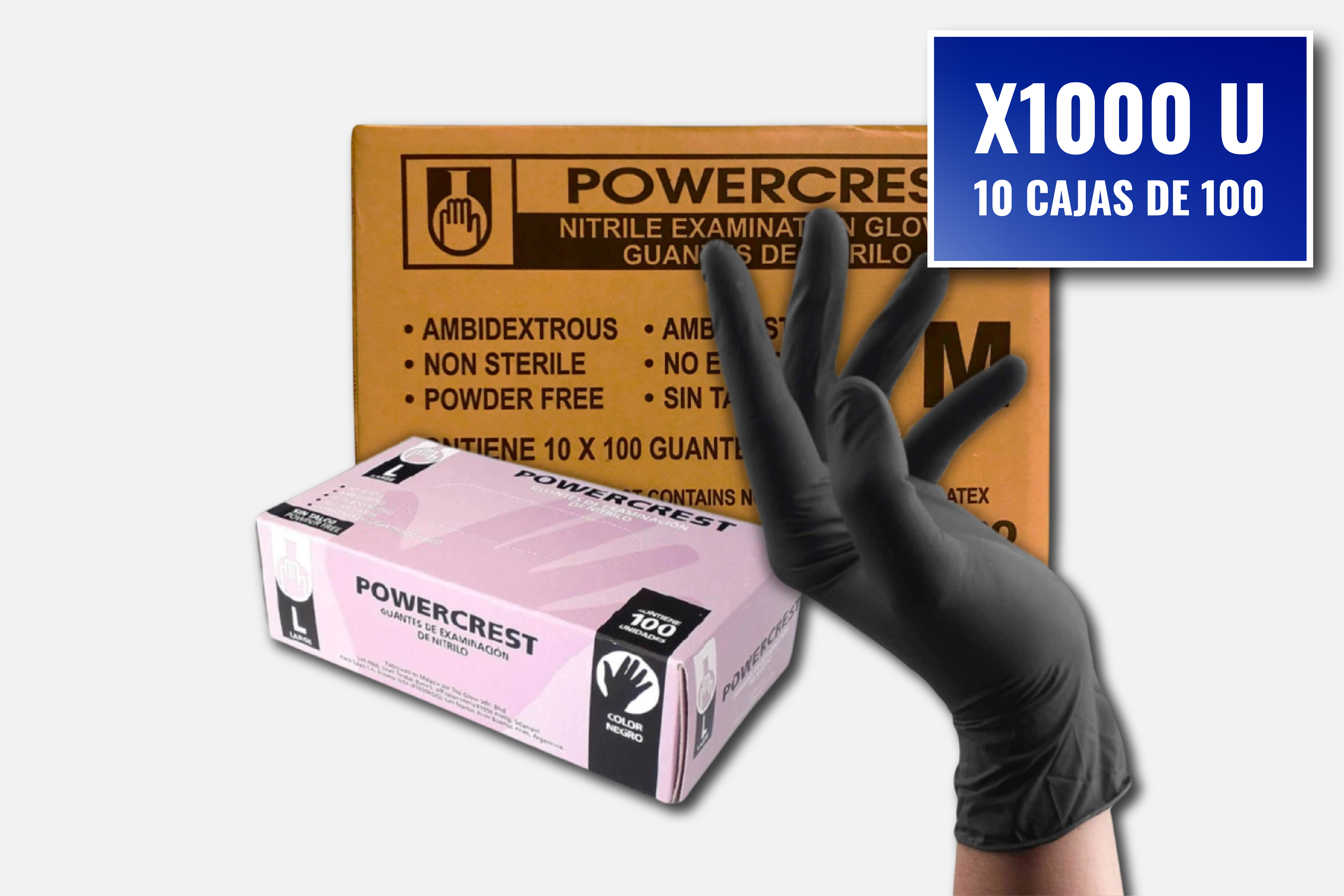 Guantes de nitrilo negros